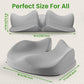 Benazcap Large Seat Cushion for Office Chair Memory Foam Coccyx Pain Relief Cushion Pillow for Back Support Non-Slip Seat Pad for Office Desk, Car Seat, Wheelchair, Sciatica-Grey