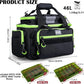 Goture Fishing Tackle Bag with 4pcs 3700 & 2pcs 3600 Tackle Boxes, 600D Water-Resistant Soft Side Saltwater Gear Storage Fishing Bag with Rod Straps, Detachable Water Bottle Pouch, Waterproof Bottom