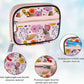 Serfeymi Weekly Travel Pill Organizer Pill Case for Purse with Removable 7 Day Pill Box, Fashionable Travel Medicine Organizer Pill Container for Medicine, Vitamin, Supplement - Bloom 03