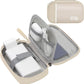 Electronics Organizer,Travel Cord Organizer Pouch, Portable Cable Organizer Bags, Waterproof Electronic Accessories Storage Case for Cables, Cords, Charger, Phone (Single Layer-Small-Beige)