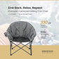 ARROWHEAD OUTDOOR Oversized Heavy-Duty Club Folding Camping Chair with Pocket, Cup Holder, Portable, Padded, Moon, Round, Saucer, Supports 330lbs, Carrying Bag