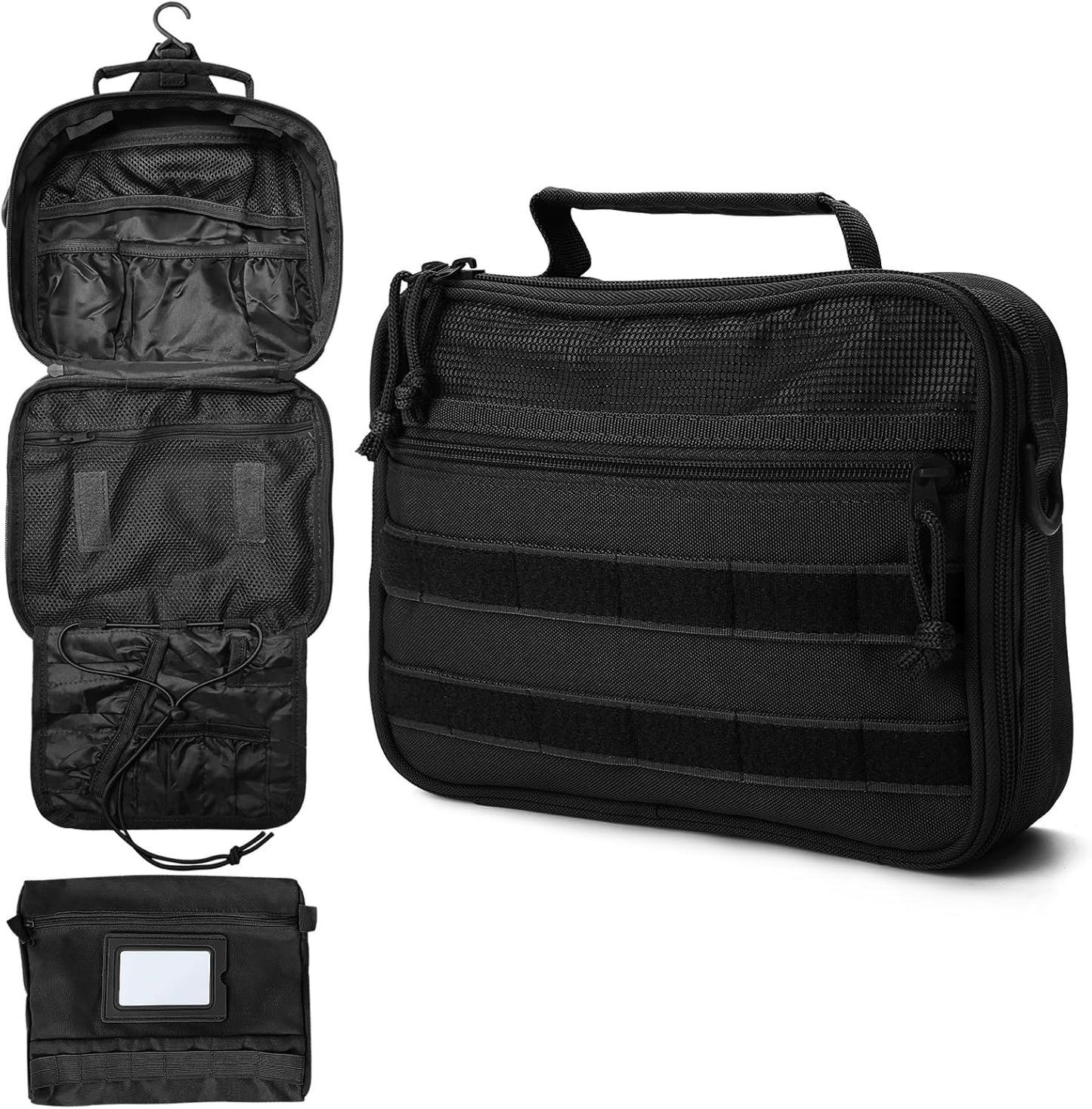 VELVEBAG Mens Toiletry Travel Bag Hanging Toiletry Bag Toiletry Bag Shaving Bag for Men Travel for Cosmetic,Toiletries,Accessories Black - Roamly