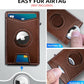 Airtag Wallet for Men,with Money Clip Gift Boxed,Slim Front Pocket Wallet RFID Blocking Metal Case Smart Pop-up Credit Card Holder in Magnetic Leather Flip