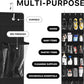 Simple Houseware 24 Pockets - Crystal Clear Over The Door Hanging Shoe Organizer, Black (64'' x 19'')