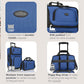 U.S. Traveler Rio Softside Expandable Carry-on Rolling Luggage, Royal Blue, 2 Wheel Set
