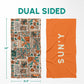 SUN'Y Beach Towel - Sand Free, Microfiber, Compact & Lightweight Travel, Quick Dry - Groovy - Large (63”x31.5”)