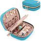 Teamoy Mini Jewelry Travel Case, Storage Organizer Bag for Earrings, Necklace, Rings, Teal