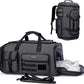 WITZMAN Travel Duffel Bags for Men Large Carry On Weekender Overnight Bag 3 in 1 Backpack with Shoe Compartment （B693 Silvery Grey) - Roamly