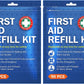 90 Pieces First Aid Refill Kit - Wound Care Kit Includes Bandages for Home, Travel, Hiking - Portable Replacement Kit for First Aid Medical Supplies（2 Set）