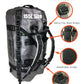 UNPLUG Waterproof Bags for Travel -1680D Heavy Duty Waterproof Duffel Bag for Camping, Motorcycle Dry Bag, Hunting Bag, Bug Out Bag, Waterproof Bags for Boating. Tactical Duffle Bag (155L Storm Grey) - Roamly