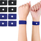 Cozyhealth Motion Sickness Wristband, Anti-Nausea Acupressure Wrist Band for Nausea Relief, Dizziness and Vomiting from Car Boat Flying Travel Sickness for Adults and Kids (Black/Dark Blue, 4 Pairs)