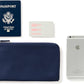 Leatherology Navy Blue Slim Zip Travel Wallet - Compact and lightweight, Versatile storage, Zip closure - Roamly