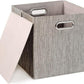 Posprica 3X Thicker Fabric Storage Cubes 13 inch Collapsible Storage Bins for Organization, Cubby Storage Baskets for Organizing Shelf Cabinet Bookcase Boxes, Set of 4, Coffee