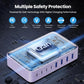 USB C Charger 200W USB C Charger Block GaN III 8-Port Fast Charging Station PD 65W Laptop Charger Adapter Compatible with MacBook Pro/Air,DELL,HP Surface,iPhone 15/14/13,Galaxy S23/22 (Purple)