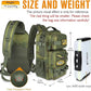 Dovesun Small Fishing Backpack with Tackle Boxes Fishing Sling Bag DIY Embroidery Patches Tackle Bag Gift for Men Green