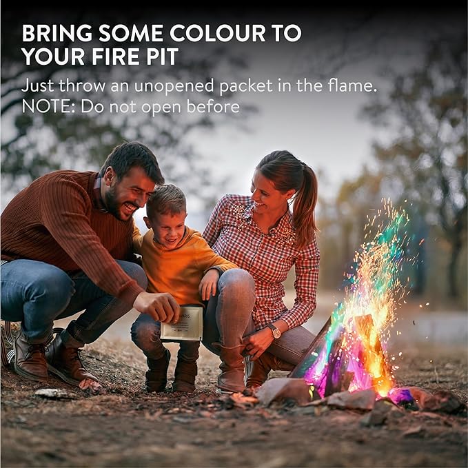 Navaris Mystical Fire Packets - Magical Fire Color Changing Packets Fire Pit - Rainbow Fire Magic Fire Colorful Flames Packs - for Campfire Firepit Bonfire - 12-Pack 0.7oz (20g)