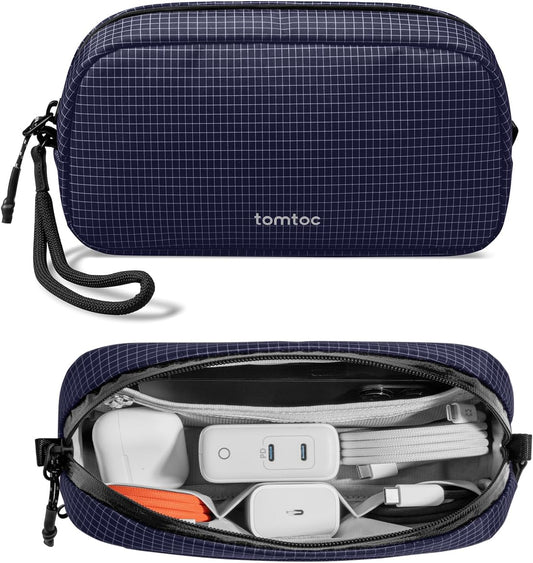 tomtoc Electronics Organizer Travel Case Performance, Water Resistant Bag Cable Tech Pouch Accessories, Carry Storage for Cord, Phone, Cables, Airpods, USB Flash Drive, Daily Items - Roamly