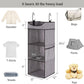 StorageWorks Hanging Closet Organizer, 3-Shelf Shelves with Top Shelf, 12" W x 12" D x 35 ¼"H, Mixing of Brown and Gray