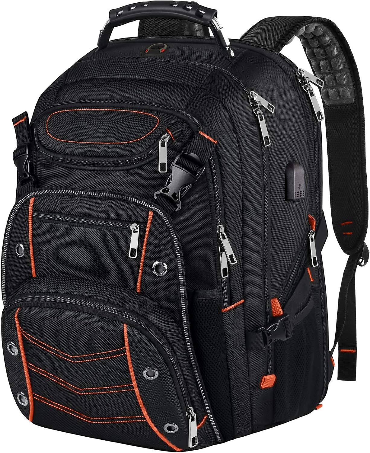 VECKUSON 18.4 Laptop Backpack for Men, 55L Extra Large Gaming Laptops Backpack with USB Charger Port,TSA Friendly Flight Approved and RFID Anti-Theft Pocket - Roamly