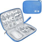 Electronics Travel Organizer,Portable Waterproof Electronic Travel Storage Bag for Small Charging Cord Storage,Charger,Small Electronics,SD Card etc,for Travel,Business -Sky Blue