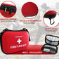 160 Piece Mini First Aid Kit, Compact Waterproof Hard Shell Small Emergency Medical Kit for Travel, Car, Home, Office, Vehicle, Hiking - Camping Essentials and Outdoor Survival Kit