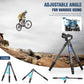LEOFOTO Carbon Fiber Tripod with Leveling Base for Camera, 360° Rotating Ball Head, 1/4" QR Plate for Sport Camera/Phone/Projector, Compact Tripod with Panoramic Base, A Bubble Level, Max Load 22LB