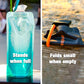 Vapur Collapsible Water Bottle With Carabiner, Compact Bottle Folds Flat For Hydration On The Go, Ideal for Traveling, Hiking or Camping, 23 Ounce, Sea Glass, Pack of 1