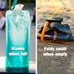 Vapur Collapsible Water Bottle With Carabiner, Compact Bottle Folds Flat For Hydration On The Go, Ideal for Traveling, Hiking or Camping, 23 Ounce, Malibu Teal, Pack of 2