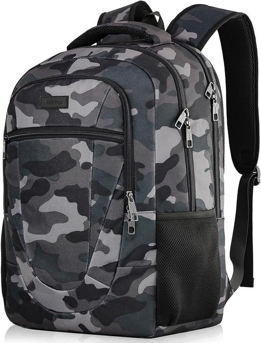 BIKROD Travel Laptop Backpack for Men, Backpacks for School Teen Boys, Business Anti Theft Slim Sturdy Back Pack, Adult Computer Bag Gift 17.3 IN Laptop, Camouflage