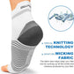 Plantar Fasciitis Sock (6 Pairs) for Men and Women, Compression Foot Sleeves with Arch and Ankle Support (White, Medium)