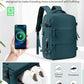 Vacuum Backpack Travel Laptop Backpacks For Women Men Carry On Backpack With Vacuum Compression Bags Seal Packing Personal Item Travel Bag Vacpack Backpacks Without Pump Peacock Blue - Roamly