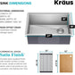 KRAUS Kore 27-Inch Undermount Workstation 16 Gauge Single Bowl Stainless Steel Kitchen Sink with Accessories, KWU110-27
