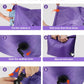 Travel Laundry Bag, Pump Free Vacuum Storage Bag Reusable Compression Dirty Clothes Travel Bag Waterproof Wet Dry Bags Large Capacity Space Saver Bags Camp Clothes Organizer (1 Pcs)(Purple, L)