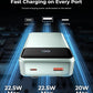Portable-Charger-Power-Bank Travel Essentials Battery Pack USB C 30000mAh Built in Cable 22.5W Phone Fast Charging Powerbank Compatible with iPhone 16 15 14 13 12 11 iPad Samsung Google (Green)