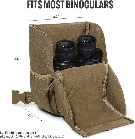 VISMIX Binocular Harness, Adjustable Binocular Harness Chest Pack with Rain Cover for Hunting Hiking Shooting