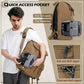 RAINSMORE Camera Bag Backpack for DSLR/SLR Mirrorless 15.6 Inch Laptop Camera Back Pack for Photographers Anti-Theft Photography Bags Case with Tripod Holder & Rain Cover, Khaki