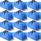 12 Pack Large Strong Moving Bags with Zippers & Carrying Handles - Water-Resistant - Heavy Duty Storage Tote for Space Saving, Fold Flat, Alternative to Moving Box (Sky Blue)