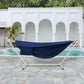 LazyDaze Hammocks Double Hammock with Stand - 2 Person Heavy Duty Outdoor Hammock for Adults, Includes Durable Steel Stand, Portable Carrying Bag and Pillow, Navy Blue