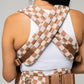 Mabē Monarch Ergonomic Baby Carrier – Premium Cotton Soft Structured Newborn to Toddler Carrier with Hip-Healthy Design, 3 Carry Positions (7-35lbs), Lightweight & Breathable, (Mocha Check)