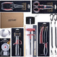 Goture Fishing Tool Kit,Fishing Pliers,Fillet Knife with Sheath,Fish Lip Gripper,Fish Hook Remover,Lanyard,Line Scissors,Sharpener,Stainless Steel Soap,Saltwater Gear Kit,Red/Pink,Gifts for Men/Women