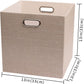 Posprica Storage Cube Basket Bins,13×13 Foldable Storage Boxes for Closet Organizer Shelf Cabinet Bookcase,Thick Fabric Drawer,Set of 4, Beige