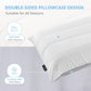EGOHOME Cooling Memory Foam Pillow for Sleeping, Neck Pillow for Side, Back, Stomach Sleepers, Bed Pillow for Neck Pain Relief, Two-Sided Washable Reversible Cover, Standard Size (1 Pack, 5'')