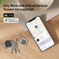 Android Tracker Bluetooth Smart Tag, Works with Google Find Hub App (NOT for iOS or Huawei), Replaceable Battery, Item Finder for Keys/Luggage/Suitcase/Backpack/Wallet, Black, 4 Pack