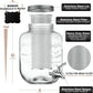 1 Gallon Cold Brew Coffee Maker - 3rd Generation Fine Mesh Filter - Stainless Steel Spigot - Extra Thick Large Glass Mason Jar Drink Dispenser Carafe, Iced Coffee Maker & Sun Tea Pitcher with Infuser.