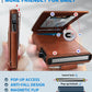 Airtag Wallet for Men,with Money Clip Gift Boxed,Slim Front Pocket Wallet RFID Blocking Metal Case Smart Pop-up Credit Card Holder in Magnetic Leather Flip