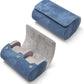 Longjet Watch Roll Travel Case for Men Portable Watches Organizer Box with Removable Velvet Pillow Holder (2 Slot Denim Blue)