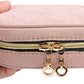 Teamoy Mini Jewelry Travel Case, Storage Organizer Bag for Earrings, Necklace, Rings, Misty Rose