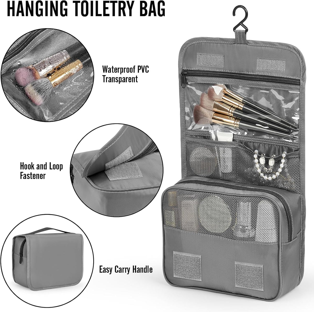Veken 10 Set Packing Cubes for Travel Essential, Suitcase Organizer Bags in 4 Sizes, Carry-On Luggage Accessories with Large Laundry & Hanging Toiletry Bag, Must-Have for Airplane, Road Trip & Camping - Roamly