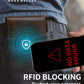 Mens Wallet Genuine Leather Bifold RFID Blocking Wallet for Men with 1 ID Window 13 Card Holders 2 cash pockets 1 Gift Box