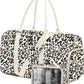 Women Duffle Weekender Travel Bag: Large Duffel Bags with Shoe Compartment Carry On Overnight Tote Bag with Wet Pocket Toiletry Bag Traveling Weekend Gym Yoga Hospital Bags for Womens Leopard